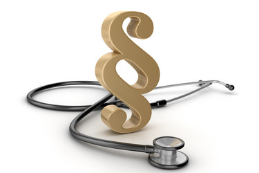 Ein Paragraphsymbol mit Stethoskop