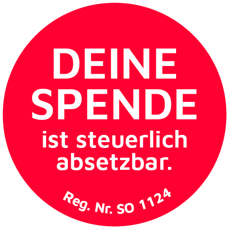 Deine Spende ist steuerlich absetzbar. Reg. Nr. SO 1124